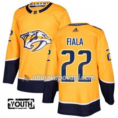 Nashville Predators Dresy Kevin Fiala 22 Adidas 2017-2018 Zlatá Authentic - Dětské Nashville Predators Dresy Kevin Fiala 22 Adidas 2017-2018 Zlatá Authentic - Dětské